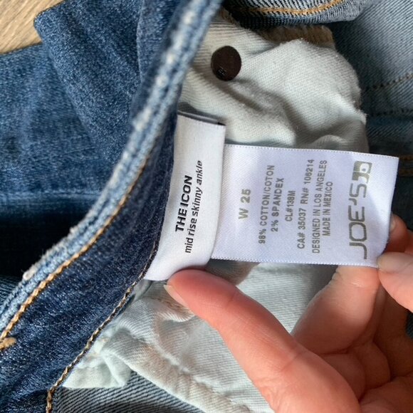 Joe’s Jeans Skinny Jeans Icon Aydin Distressed asymmetrical hem denim  mid rise - Picture 15 of 16